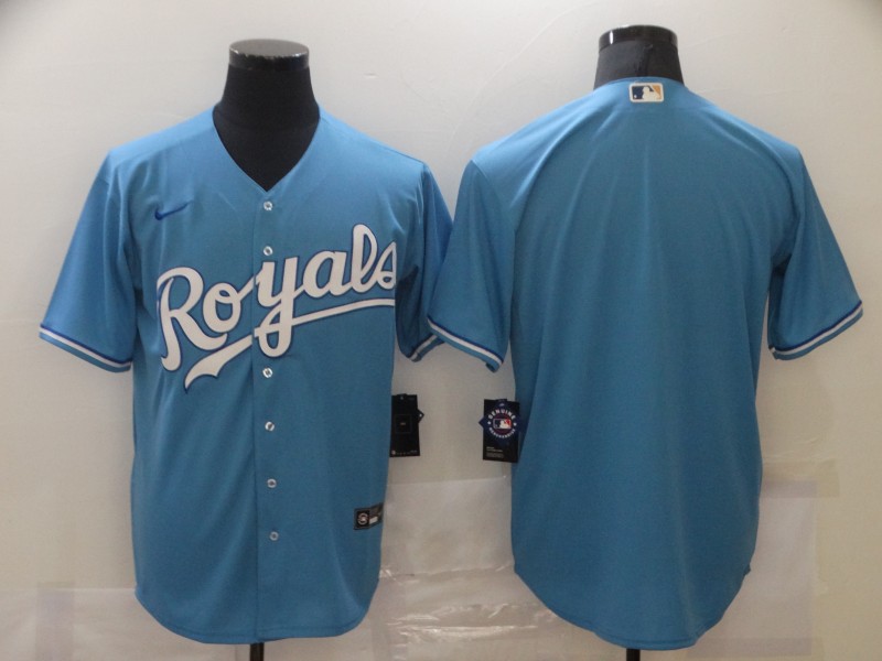 Men's Kansas City Royals Light Blue Alternate Team Blank Jersey